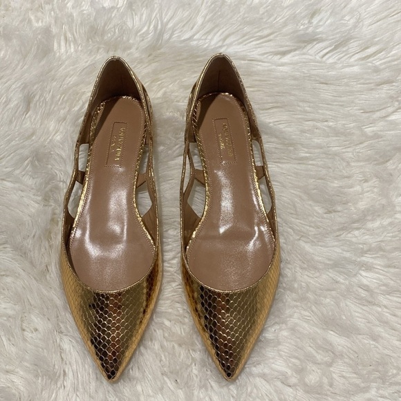 New Aquazurra Forever snake embossed pointed toe‎ flat size 38EU - Picture 12 of 12